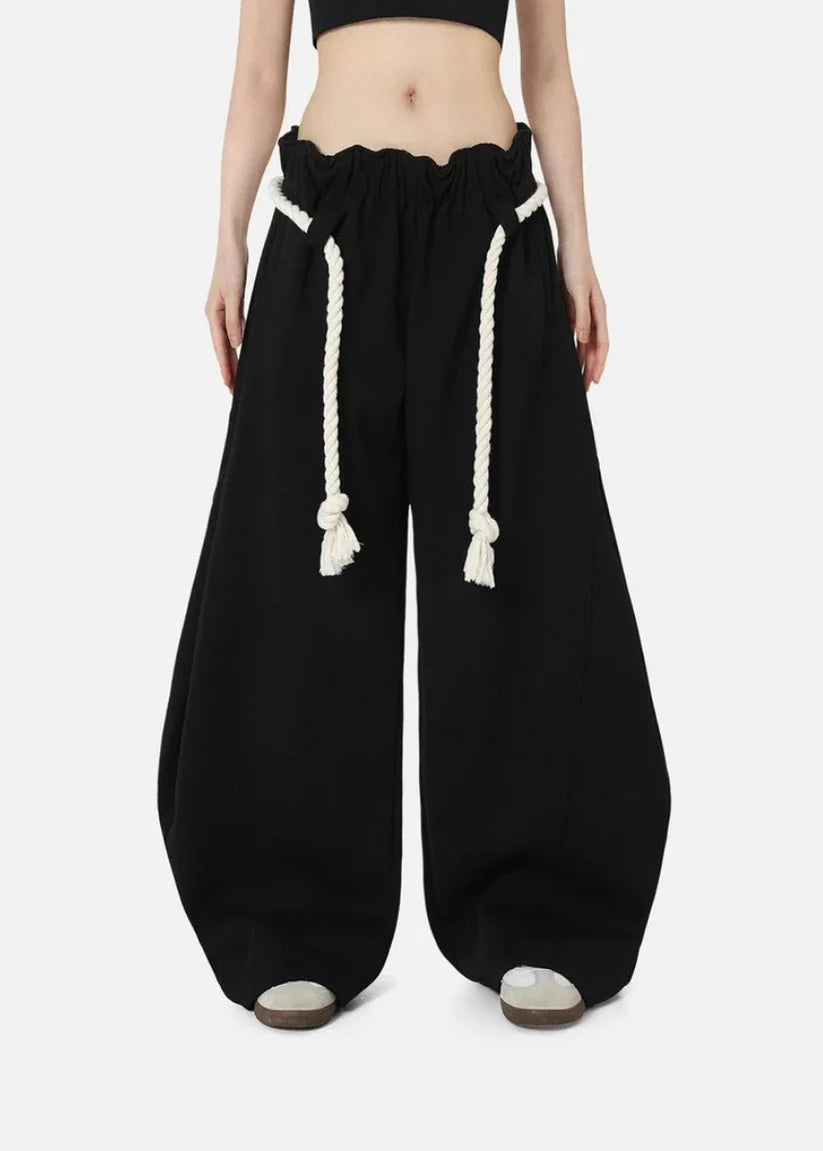 Alishba | Women's Baggy Leg Adjustable Drawstring Pockets Sweatpants