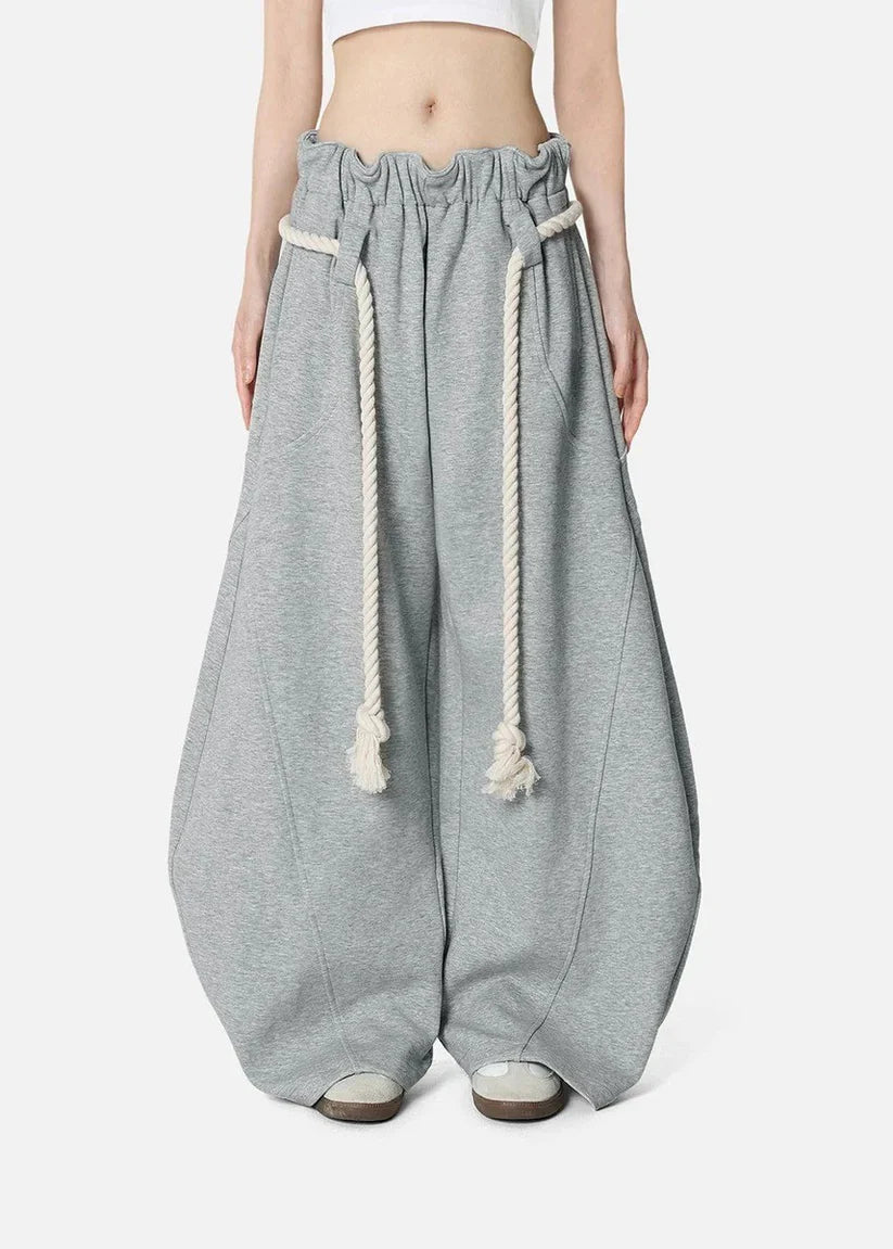 Alishba | Women's Baggy Leg Adjustable Drawstring Pockets Sweatpants