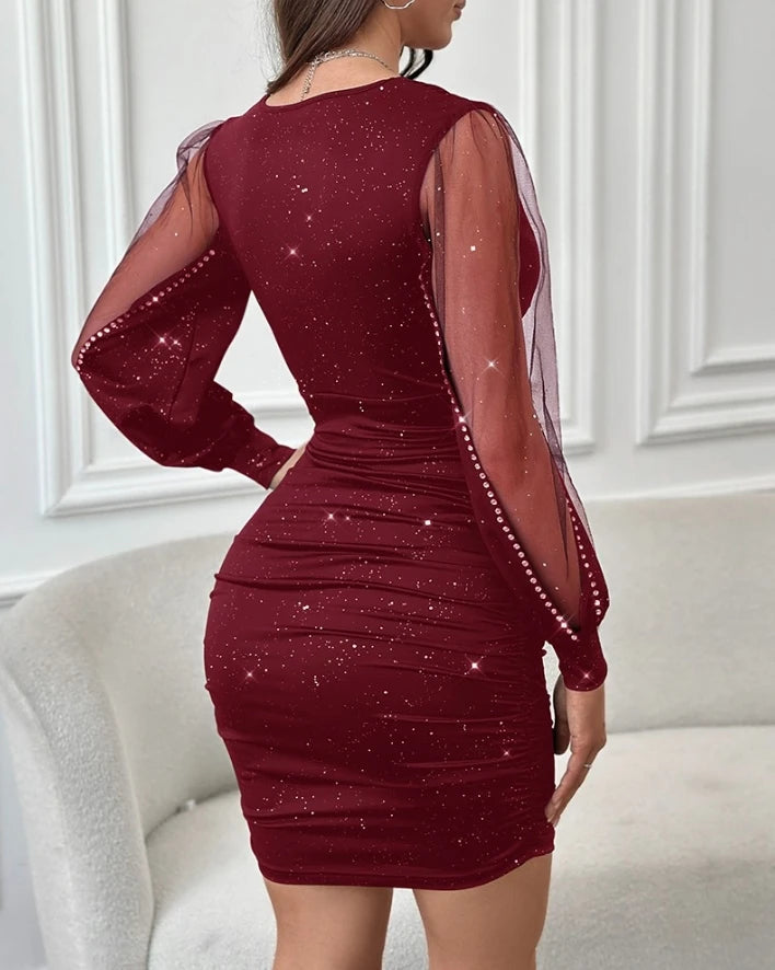 Alison | Women’s Sparkly V Neck Wedding Guest Dress