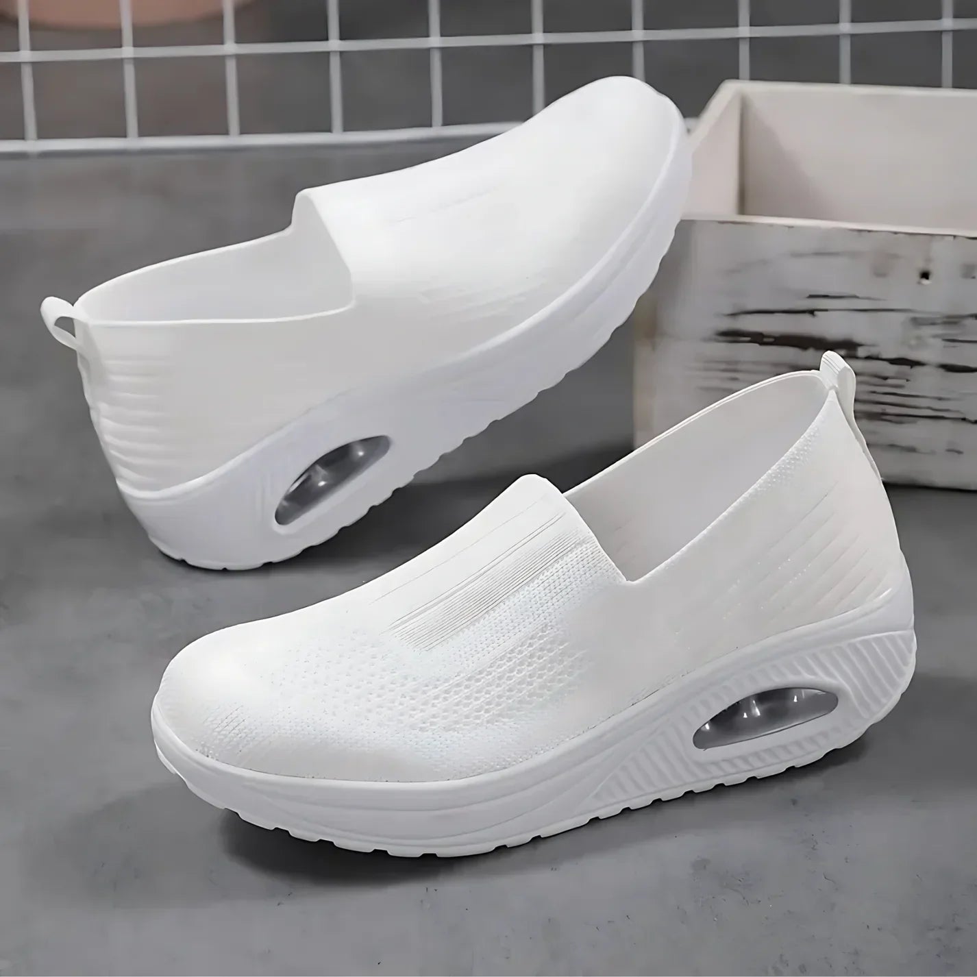 Alissa | Women’s Slip On Round Toe Cushioned Sneakers
