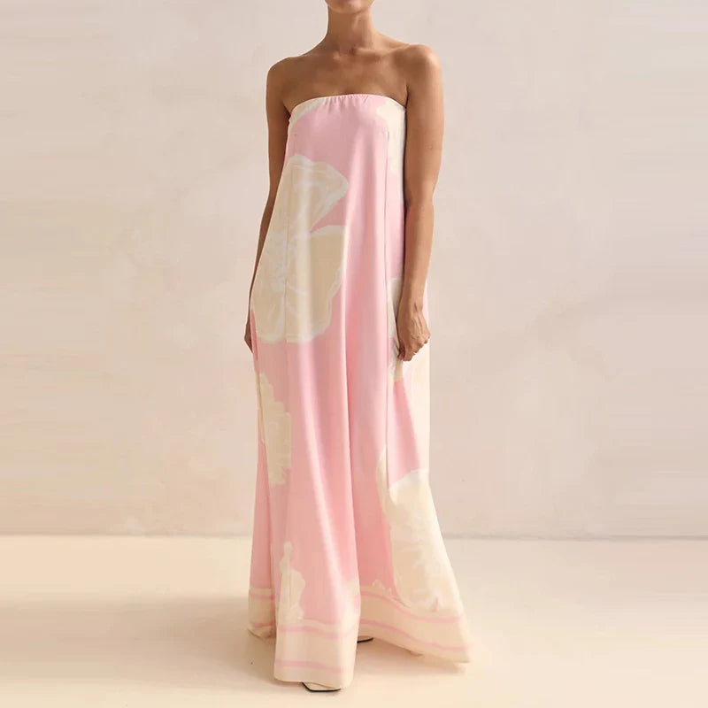 Alizee | Women's Off Shoulder Flowy Wedding Guest Maxi Dress