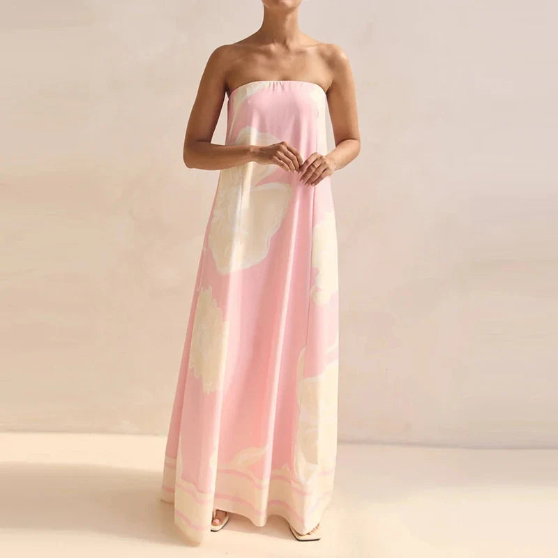 Alizee | Women's Off Shoulder Flowy Wedding Guest Maxi Dress