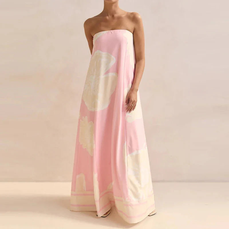 Alizee | Women's Off Shoulder Flowy Wedding Guest Maxi Dress