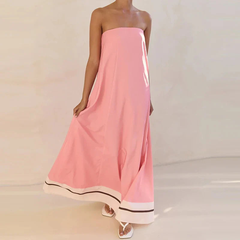 Alizee | Women's Off Shoulder Flowy Wedding Guest Maxi Dress