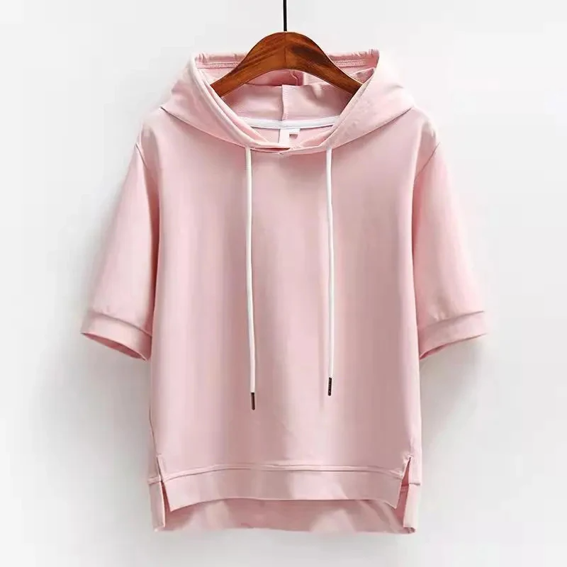 Allegra | Women’s Short Sleeve Drawstring Hoodie