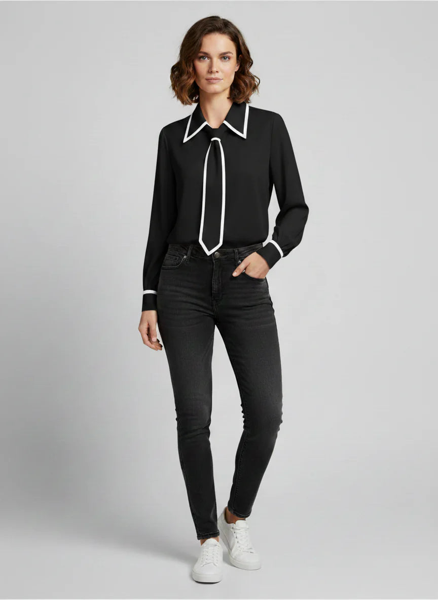 Alondra | Women’s Long Sleeve Collared Neck Blouse