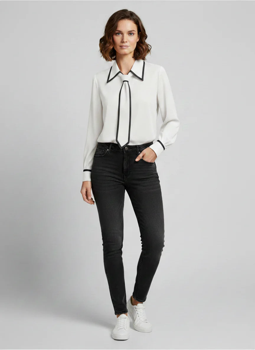 Alondra | Women’s Long Sleeve Collared Neck Blouse