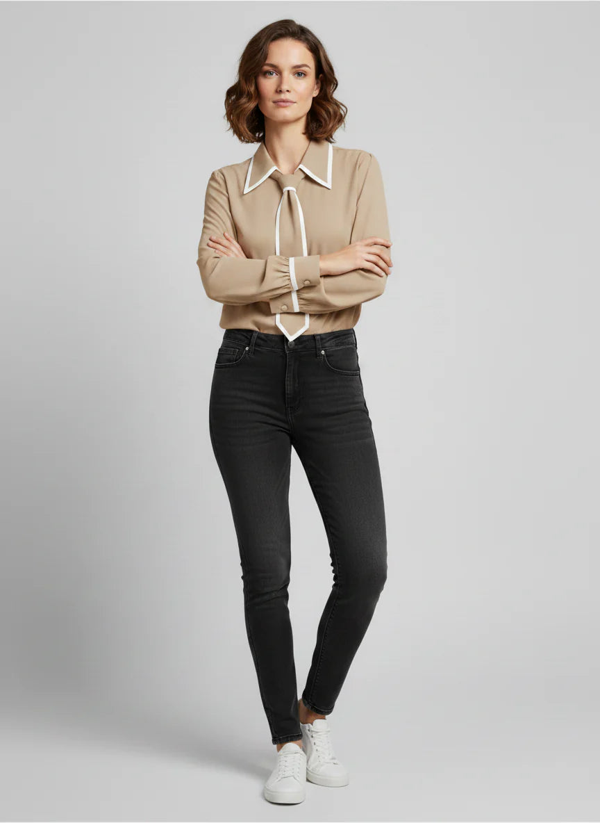 Alondra | Women’s Long Sleeve Collared Neck Blouse