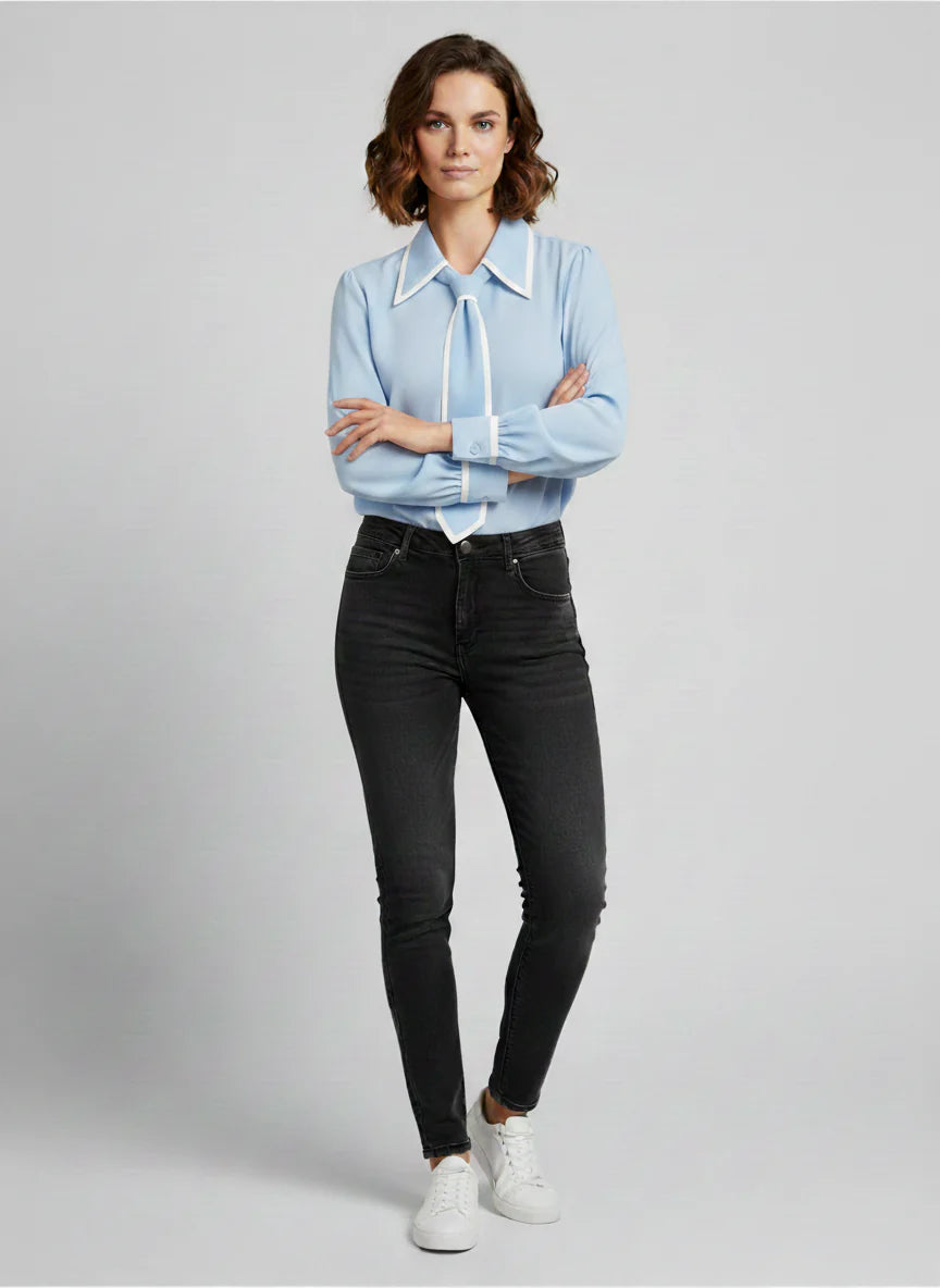 Alondra | Women’s Long Sleeve Collared Neck Blouse