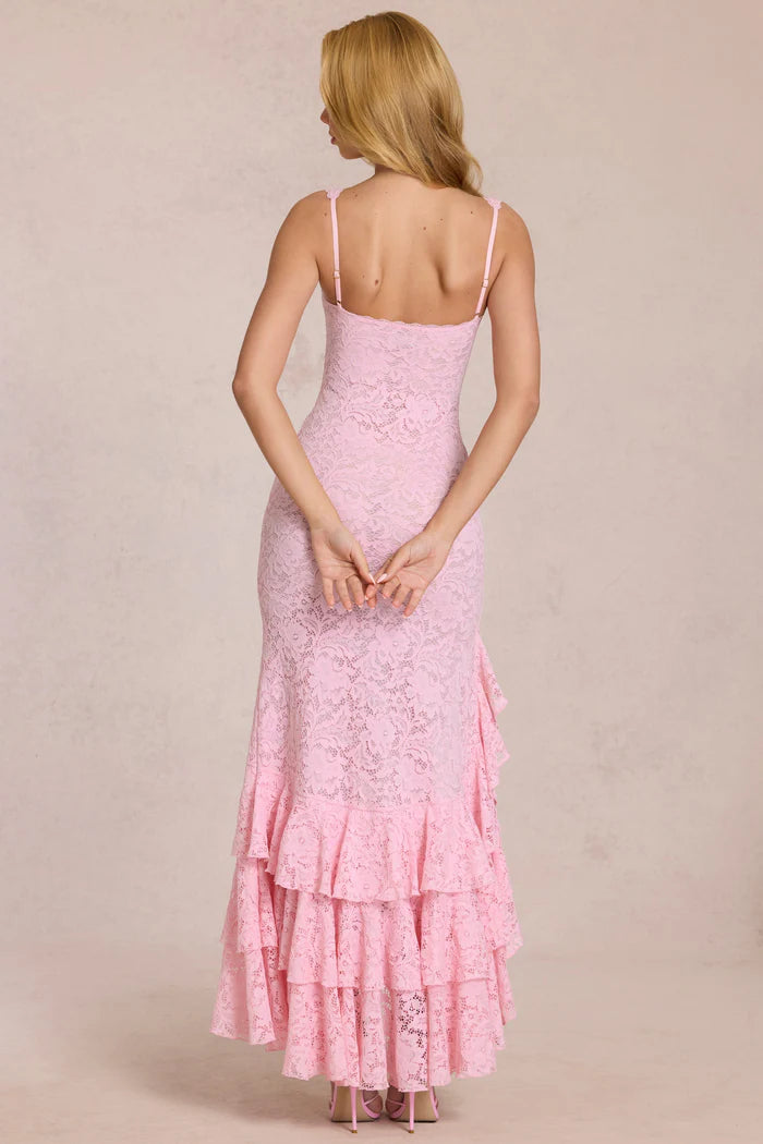 Alouette | Women's Ruffled Square Neck Flowy Wedding Guest Dress