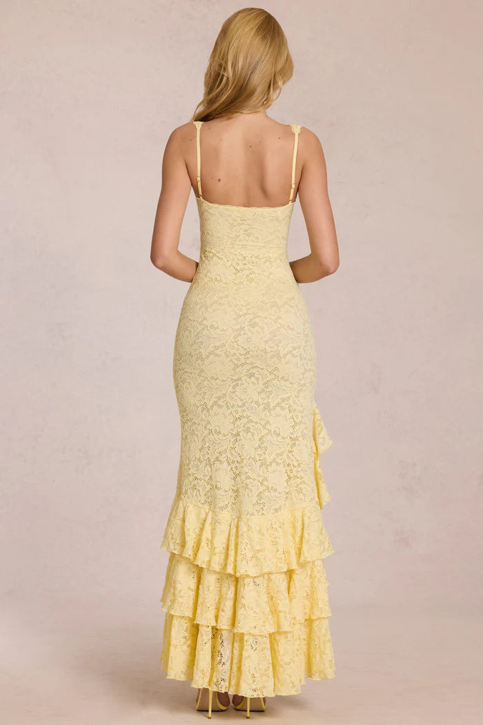 Alouette | Women's Ruffled Square Neck Flowy Wedding Guest Dress