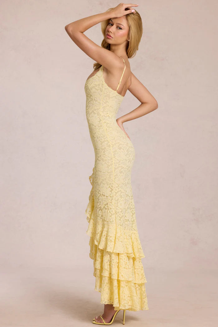 Alouette | Women's Ruffled Square Neck Flowy Wedding Guest Dress