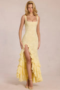 Alouette | Women's Ruffled Square Neck Flowy Wedding Guest Dress