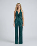 Altagracia | Women's Halter Neck Wide Leg Backless Jumpsuit