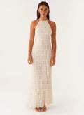Altair | Women's Pleated Sleeveless Halter Neck Maxi Dress