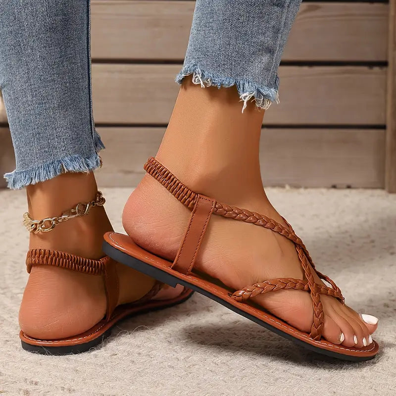 Alva | Women’s Open Toe Criss Cross Summer Sandals