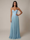 Alvera | Women's Pleated Corset Sleeveless Flowy Maxi Dress