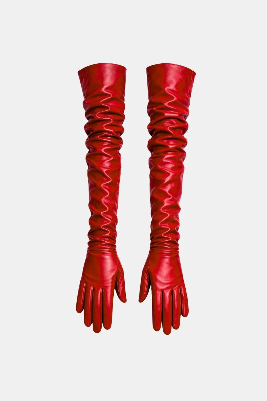 Alysha | Women’s Ruched Elbow Length Slip On Gloves