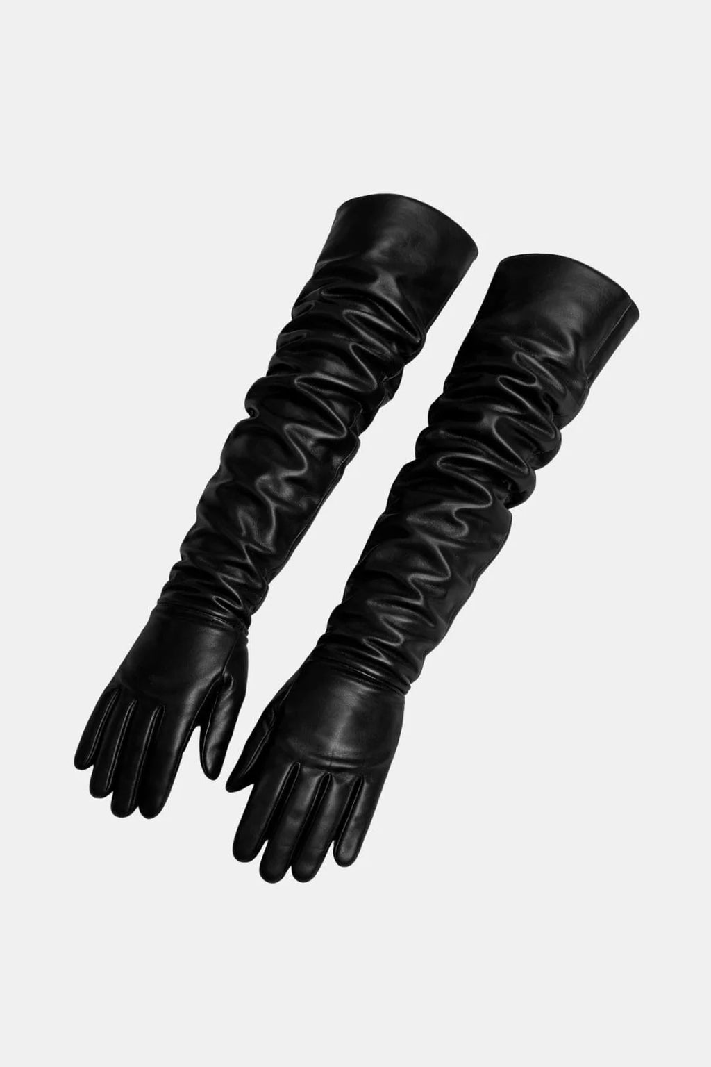 Alysha | Women’s Ruched Elbow Length Slip On Gloves
