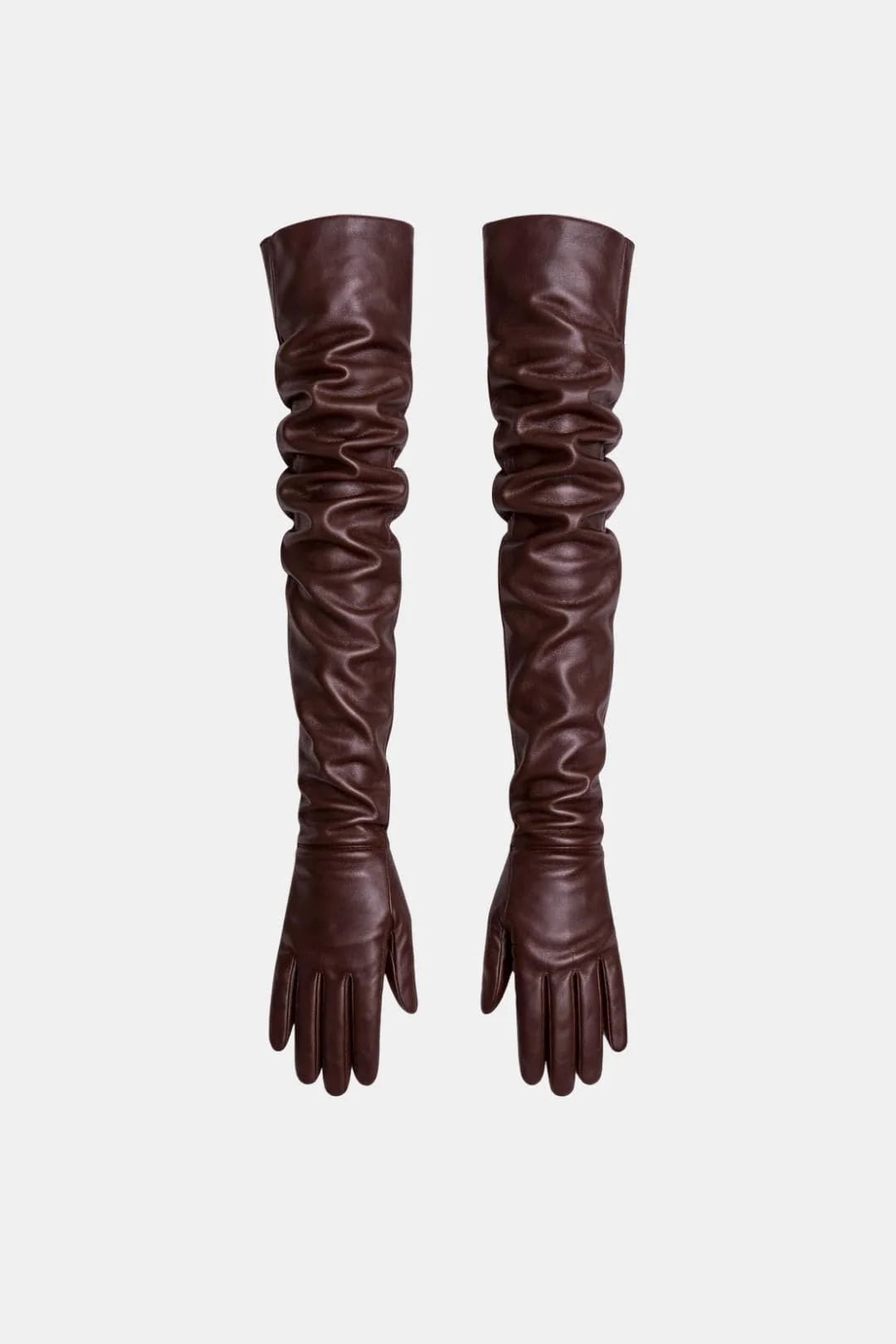Alysha | Women’s Ruched Elbow Length Slip On Gloves