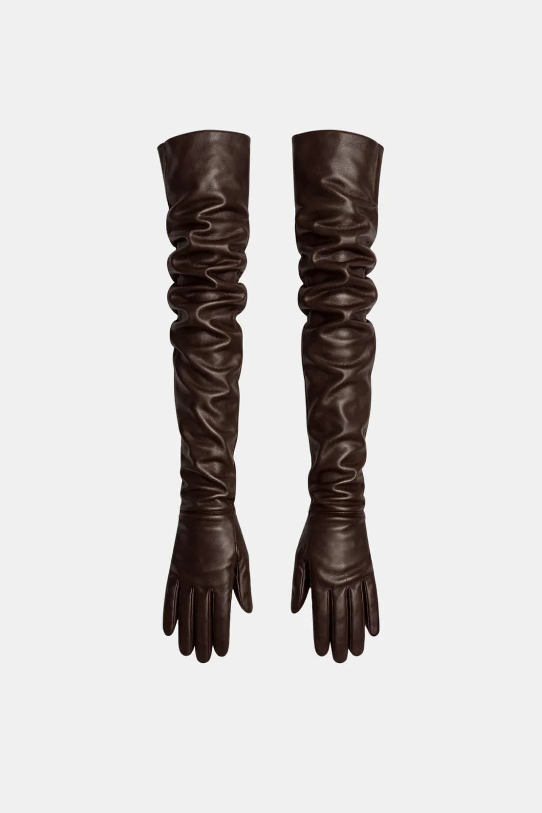 Alysha | Women’s Ruched Elbow Length Slip On Gloves