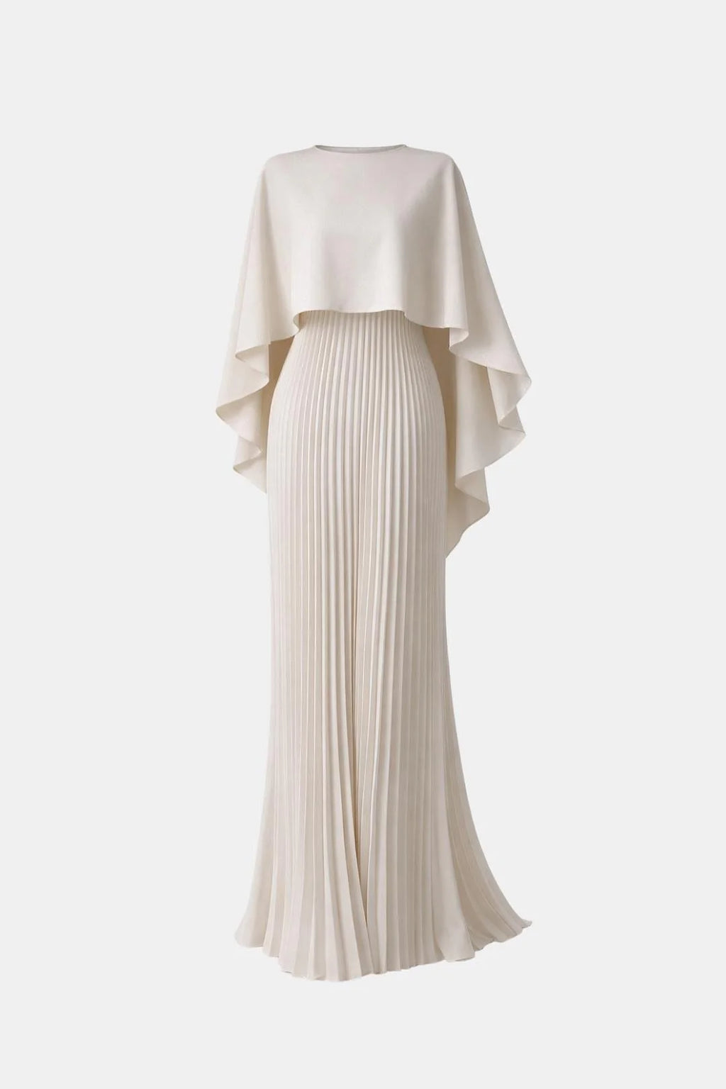 Amabel | Women's Flowy Pleated High Neck Wedding Guest Maxi Dress