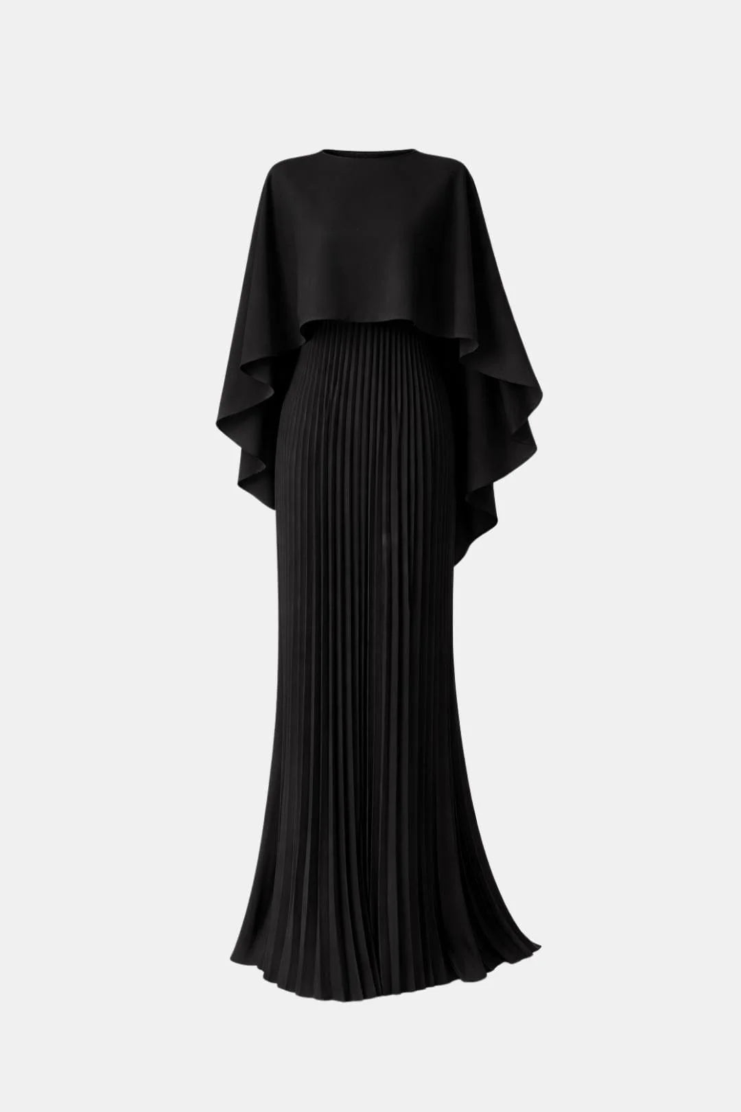 Amabel | Women's Flowy Pleated High Neck Wedding Guest Maxi Dress