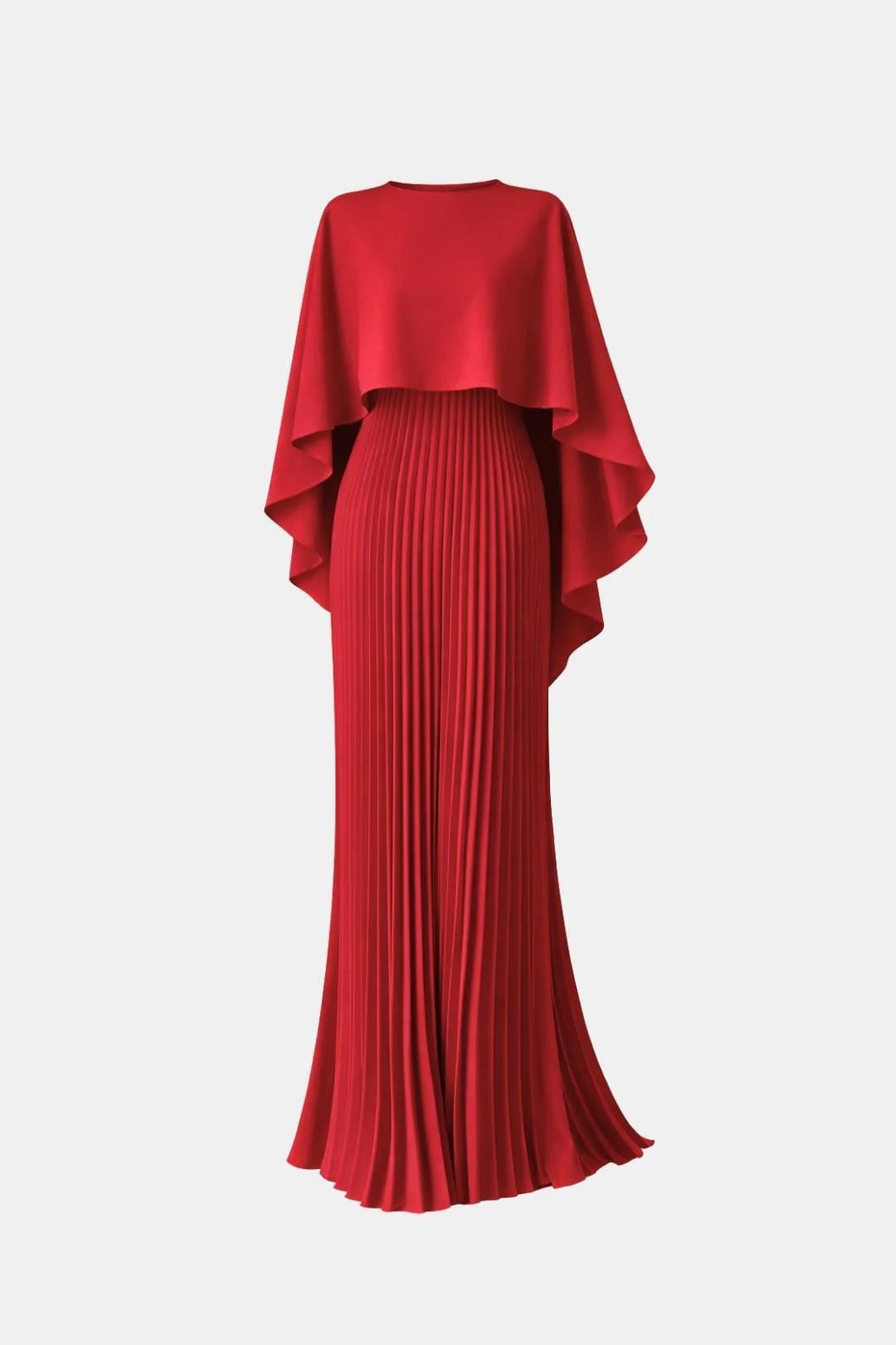 Amabel | Women's Flowy Pleated High Neck Wedding Guest Maxi Dress