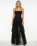 Amada | Women's Corset Sleeveless Tiered Ruffle Wedding Guest Dress