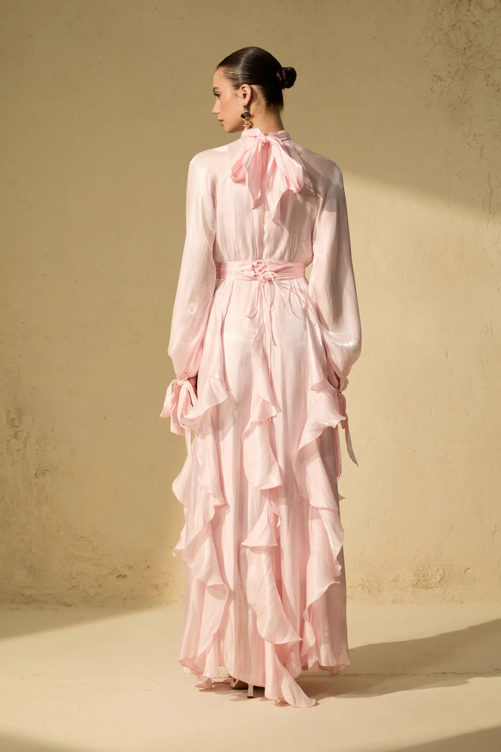 Amalfi | Women’s Mock Neck Ruffle Tiered Flowy Maxi Dress