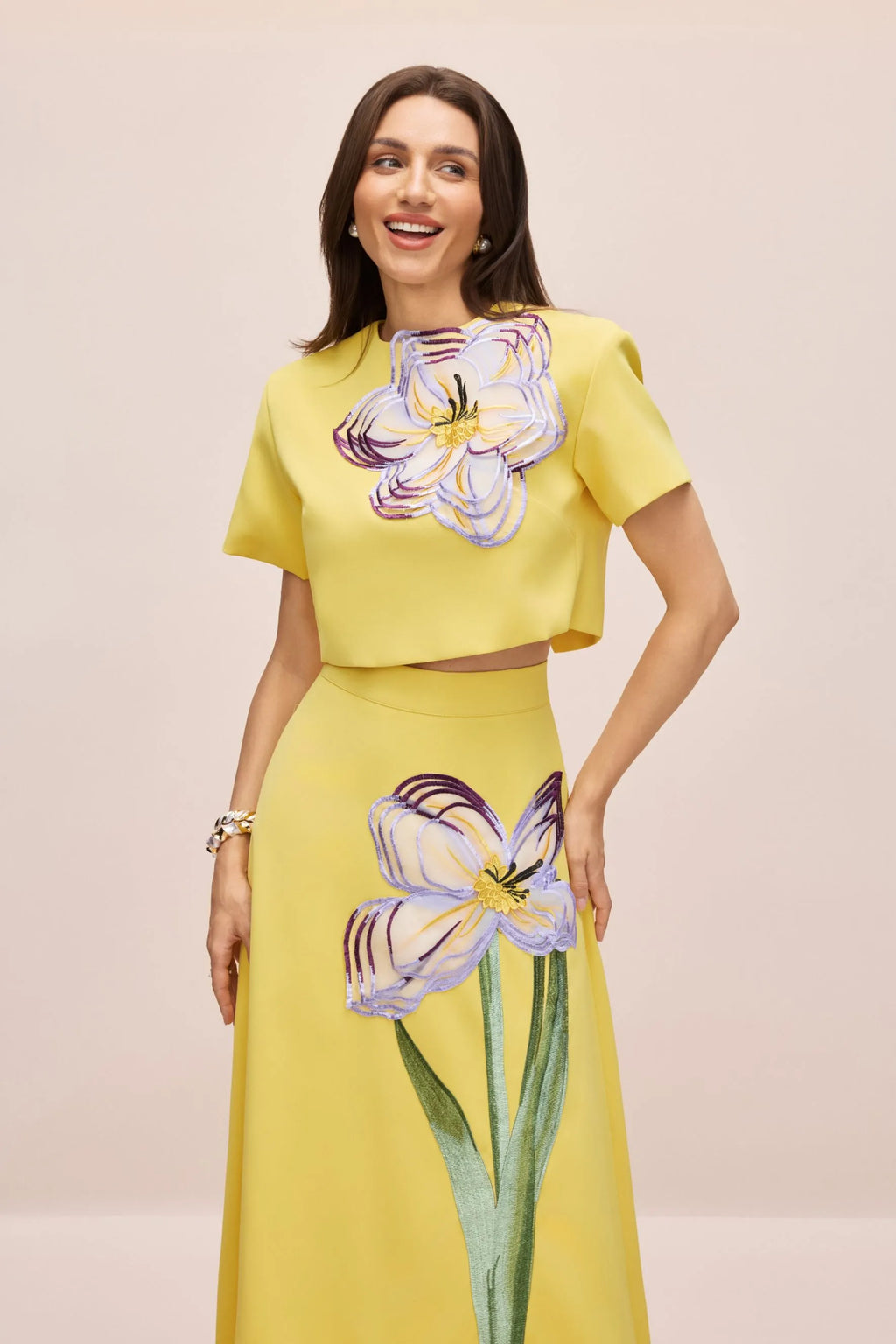 Amalia | Women’s Floral Print Short Sleeve Summer Two Piece Set