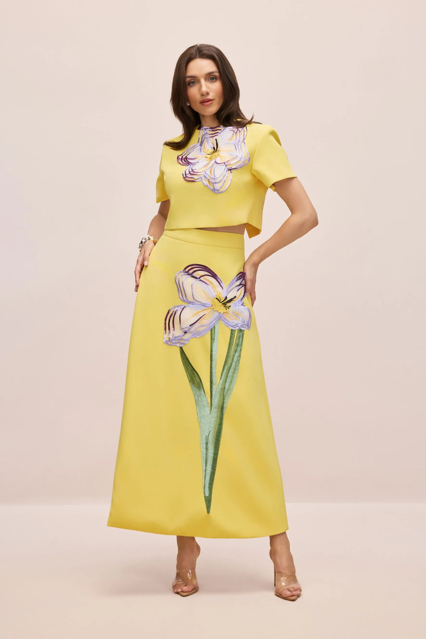 Amalia | Women’s Floral Print Short Sleeve Summer Two Piece Set