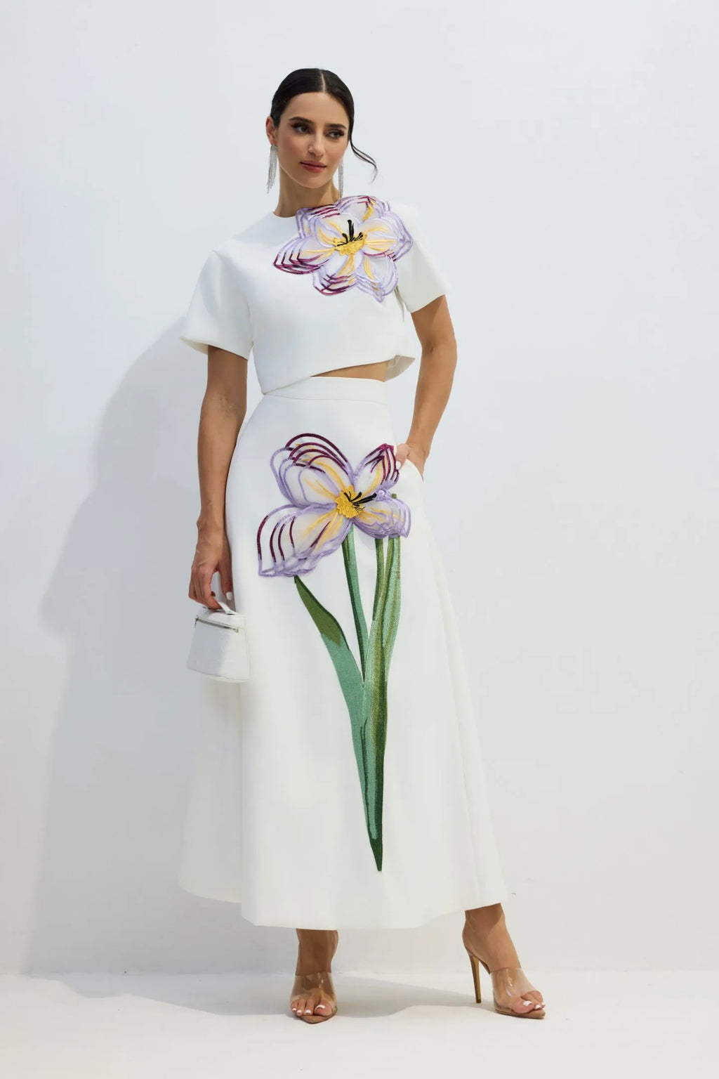 Amalia | Women’s Floral Print Short Sleeve Summer Two Piece Set
