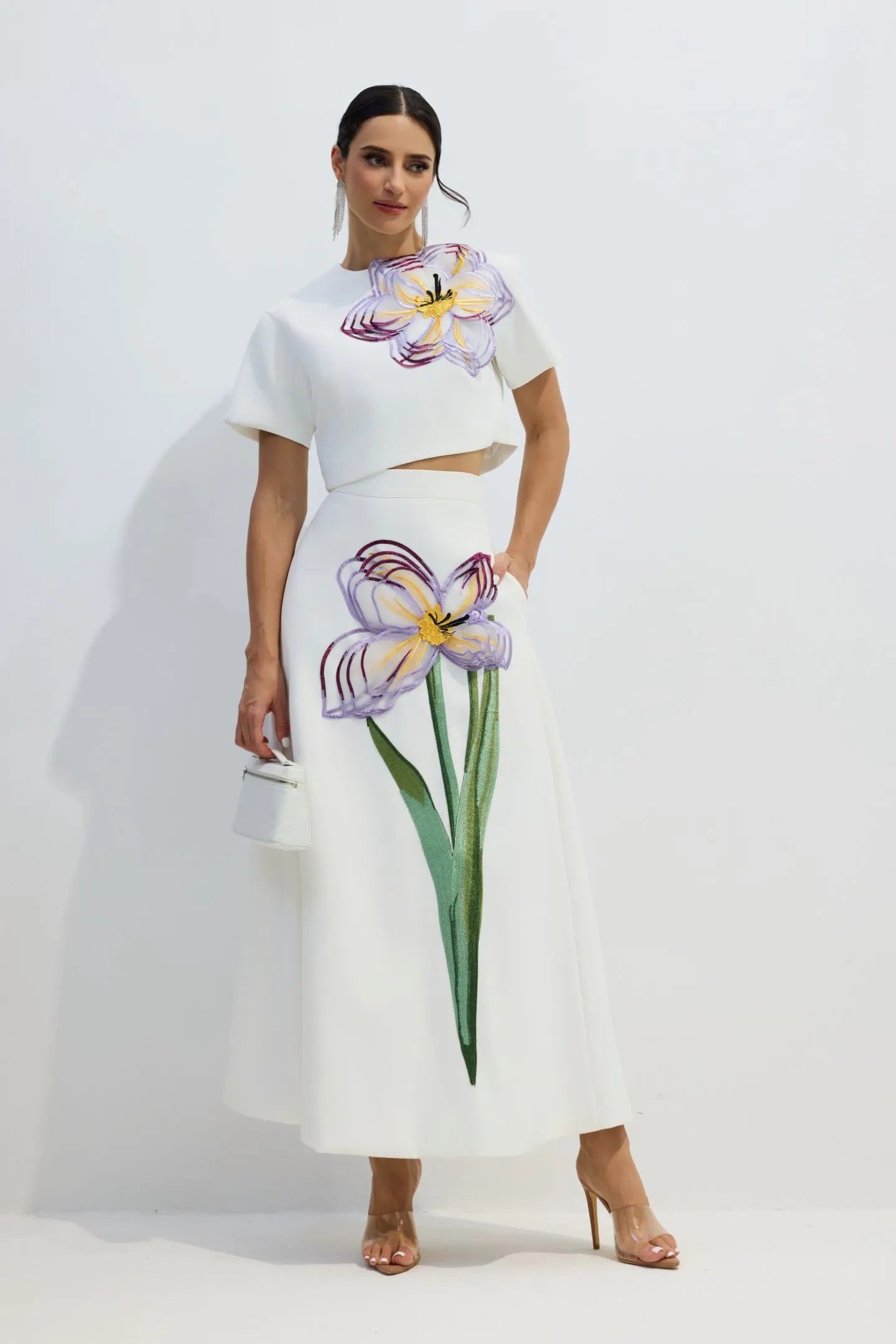 Amalia | Women’s Floral Print Short Sleeve Summer Two Piece Set