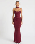 Amaliya | Women's Ruched Sleeveless Wedding Guest Maxi Dress