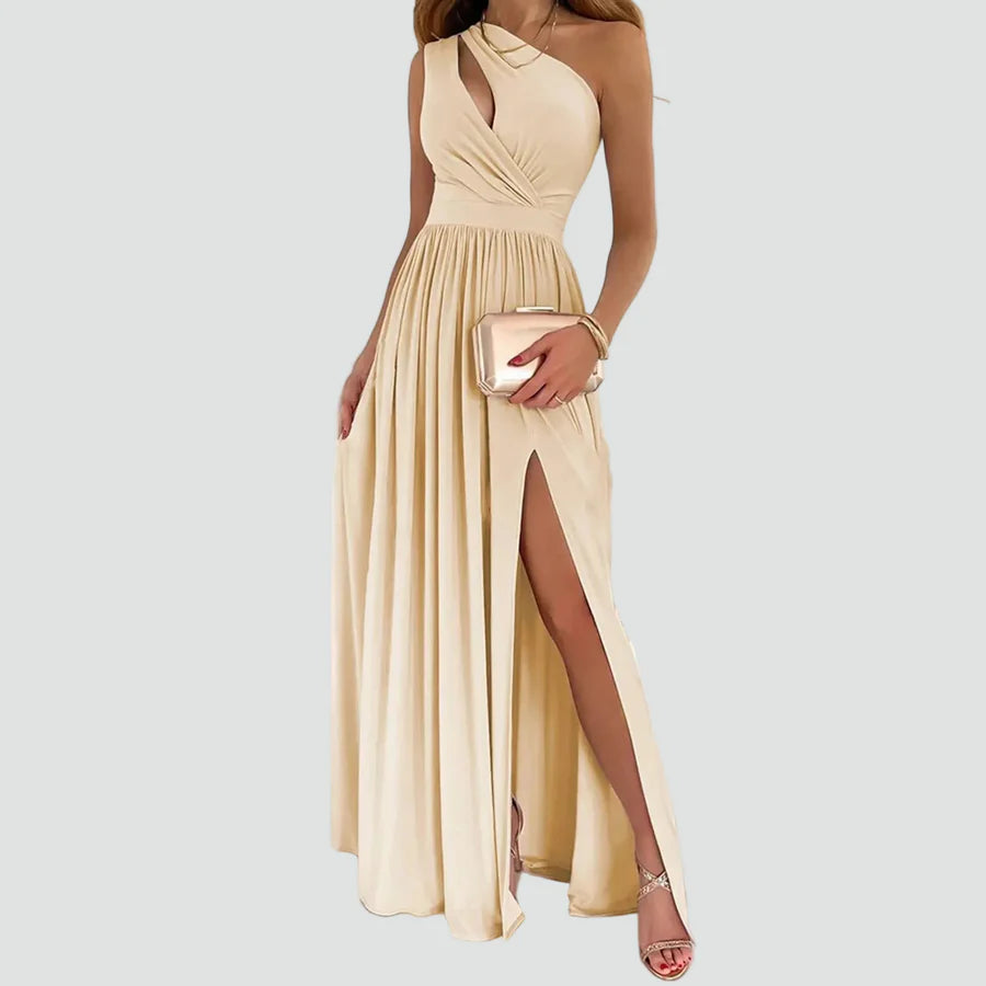 Amaya | Women’s Asymmetrical One Shoulder Cut Out Maxi Dress