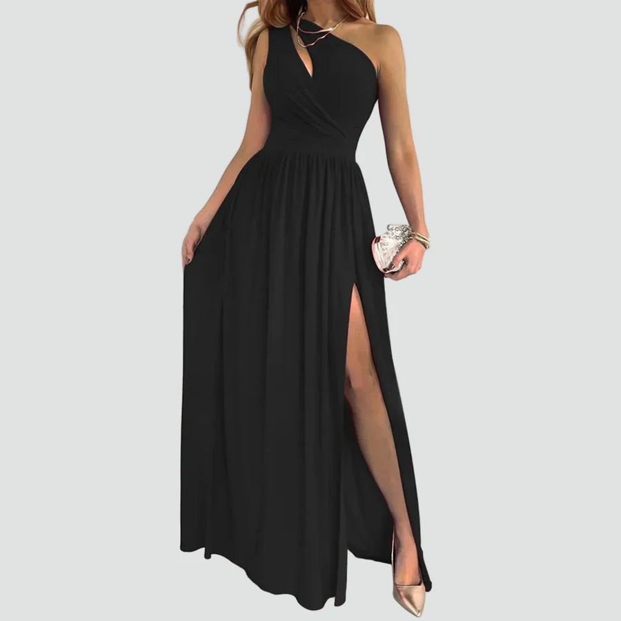 Amaya | Women’s Asymmetrical One Shoulder Cut Out Maxi Dress