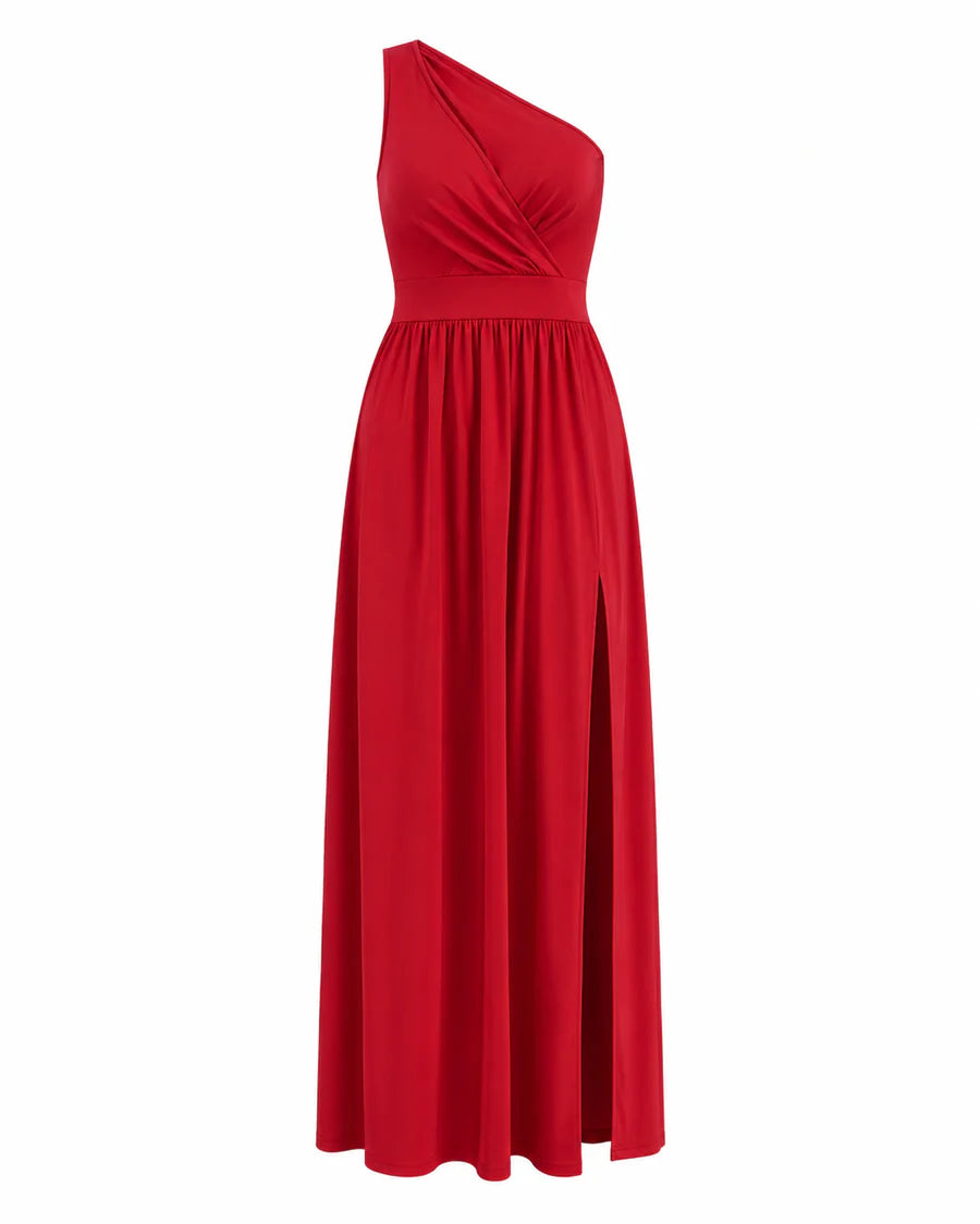 Amaya | Women’s Asymmetrical One Shoulder Cut Out Maxi Dress