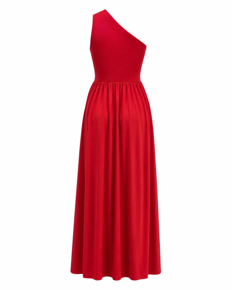 Amaya | Women’s Asymmetrical One Shoulder Cut Out Maxi Dress