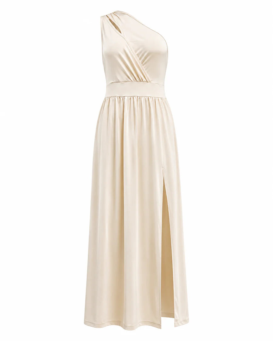 Amaya | Women’s Asymmetrical One Shoulder Cut Out Maxi Dress