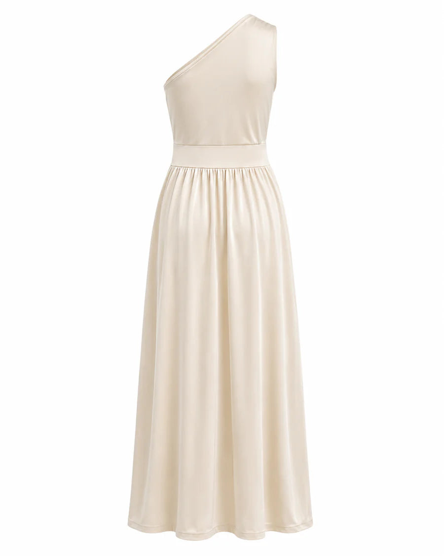 Amaya | Women’s Asymmetrical One Shoulder Cut Out Maxi Dress