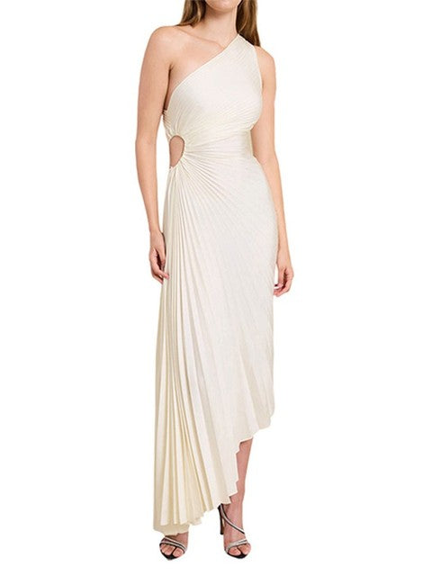 Amberly | Women's Cut Out One Shoulder Wedding Guest Dress