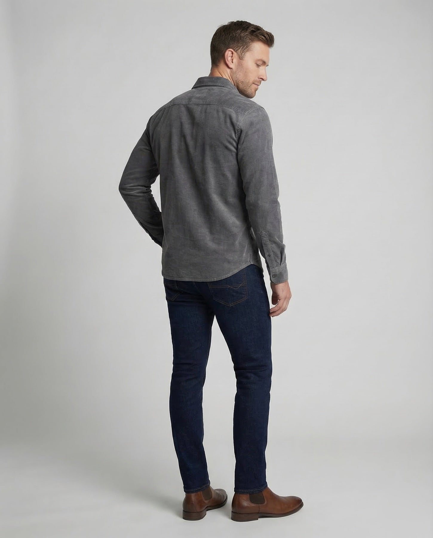 Ambrose | Men's Long Sleeve Button Front Dress Shirt