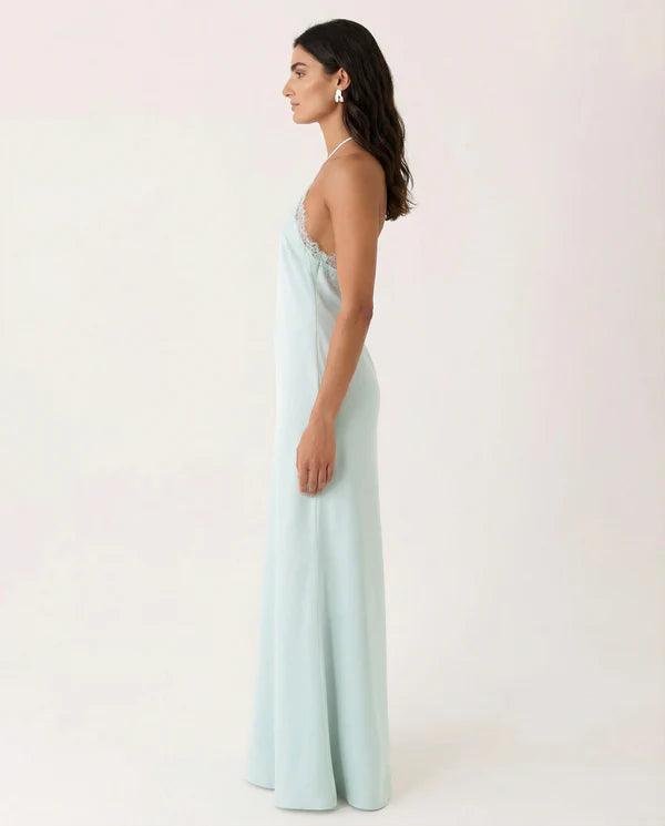 Ameena | Women's Open Back Halter Neck Sleeveless Maxi Dress