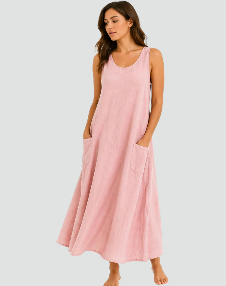 Ameerah | Women’s Sleeveless Scoop Neck Summer Maxi Dress