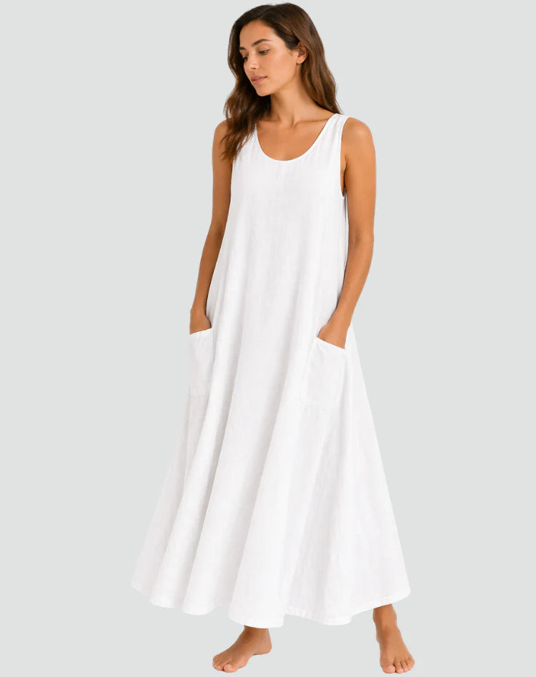 Ameerah | Women’s Sleeveless Scoop Neck Summer Maxi Dress
