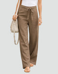 Amethyst | Women’s Drawstring High Rise Straight Leg Pants