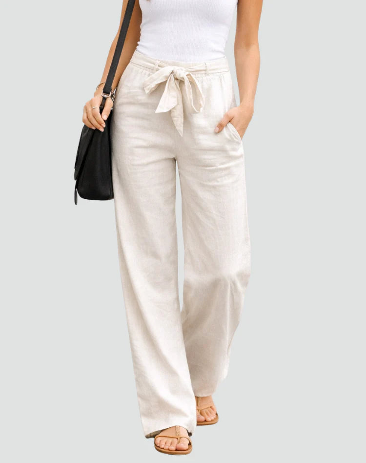 Amethyst | Women’s Drawstring High Rise Straight Leg Pants