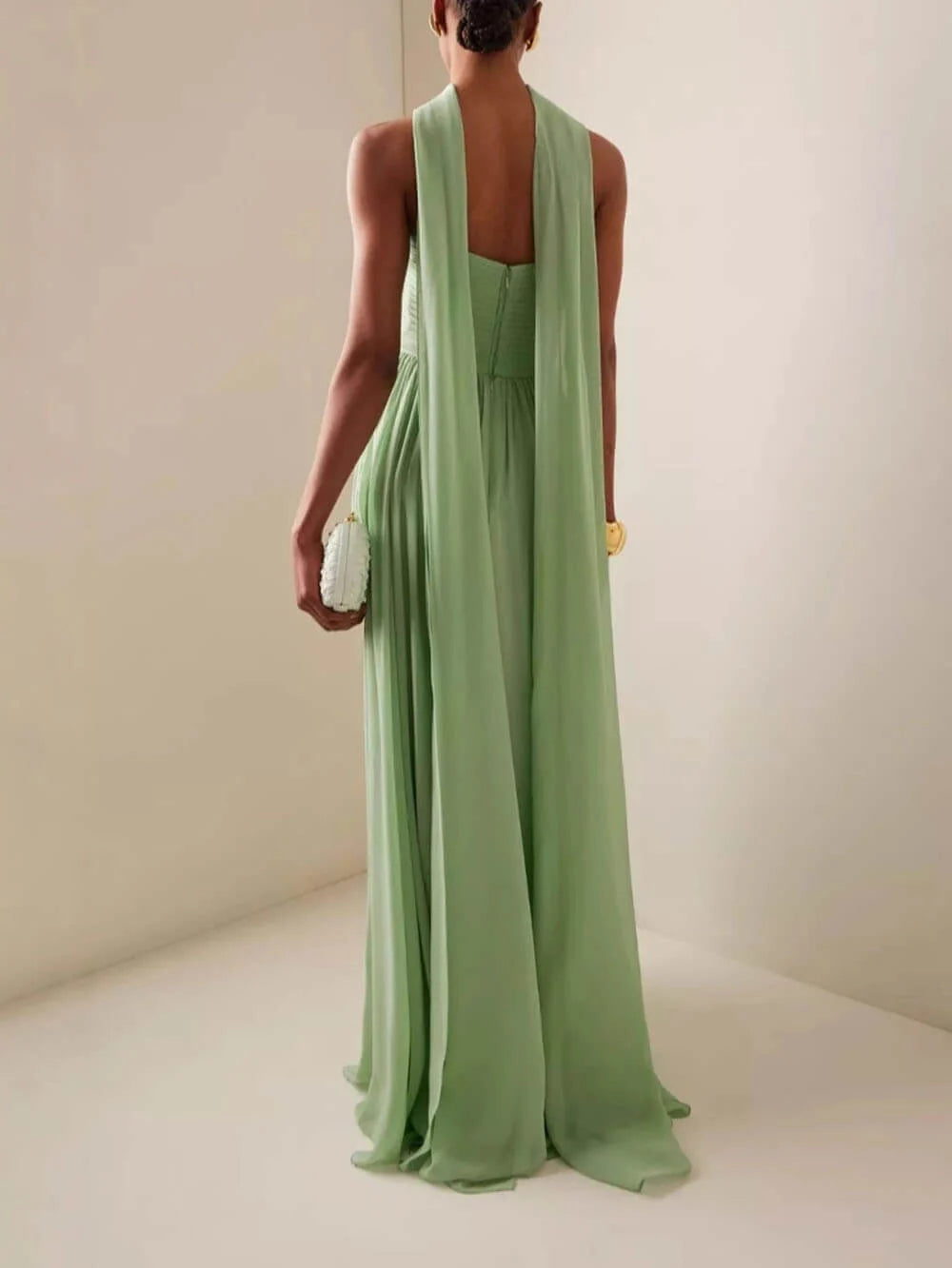 Amineh | Women’s Pleated Sleeveless Flowy Wedding Guest Dress