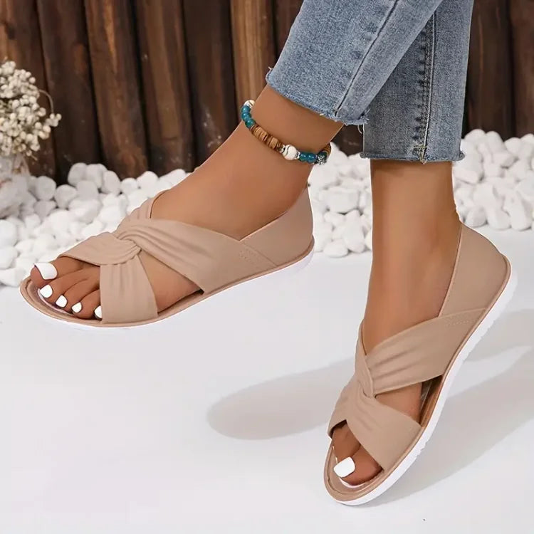 Amparo | Women's Open Toe Criss Cross Strap Summer Sandals